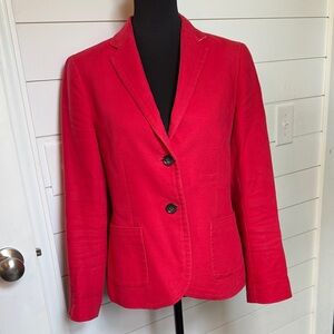 Women's Talbots Red Tailored Two-Button Blazer